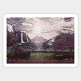 Lilac Valley Painting Sticker